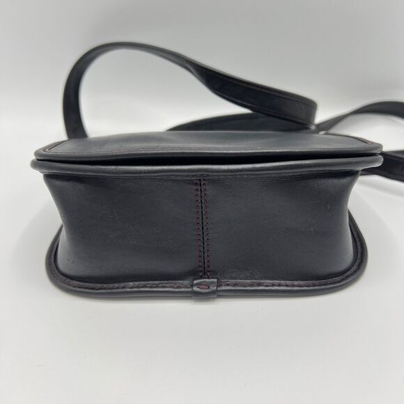 Coach Saddle 18 Mini Crossbody Shoulder Bag Black Glovetanned Leather No 57731 - Picture 8 of 15
